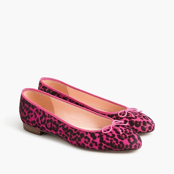 J.Crew Kiki Ballet Flats Pink Leopard